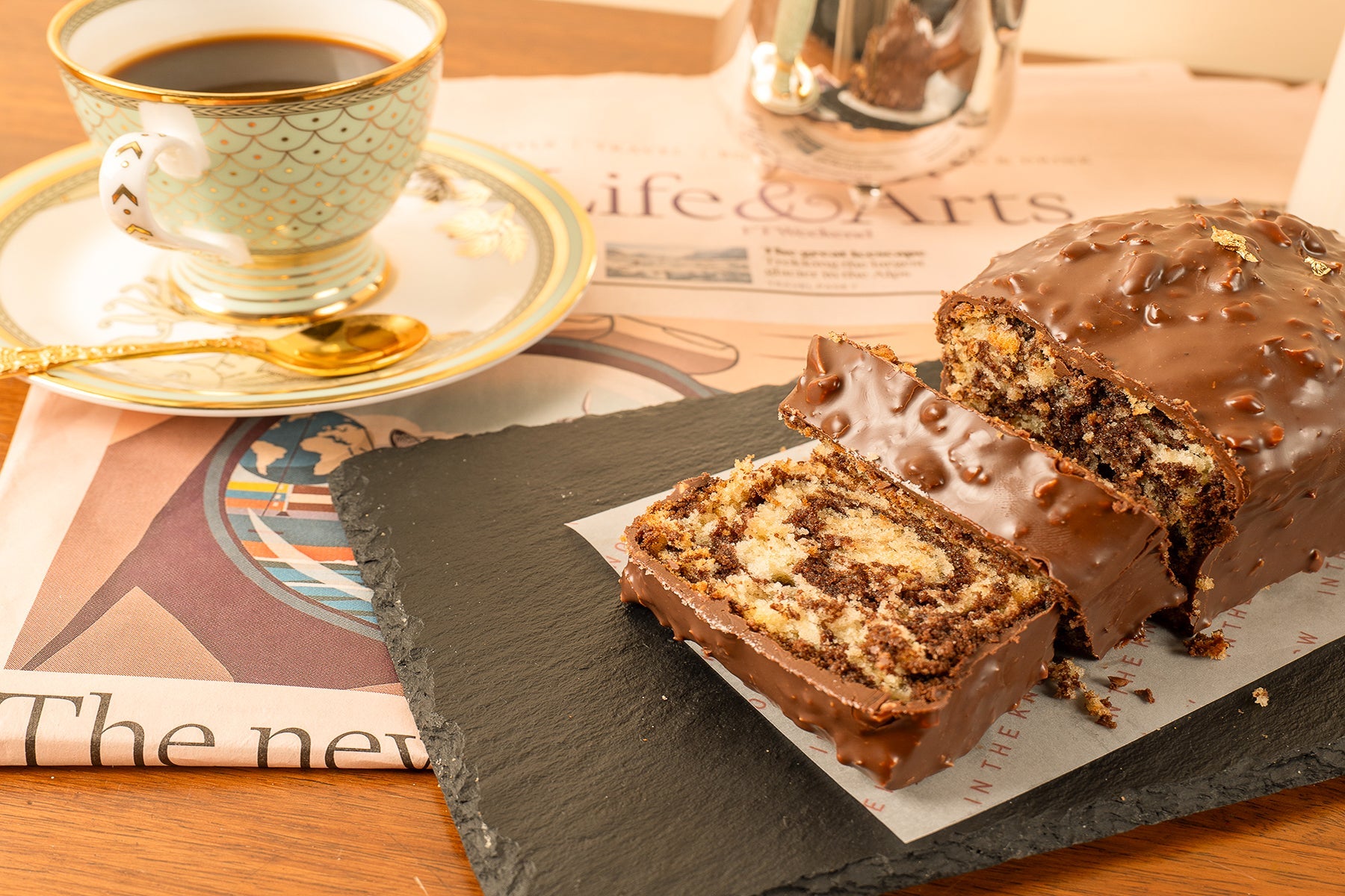 Marble Cake with Rocher Glaze